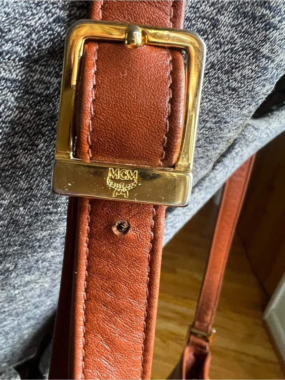 Vintage MCM Cognac Visetos Hobo Shoulder Bag
